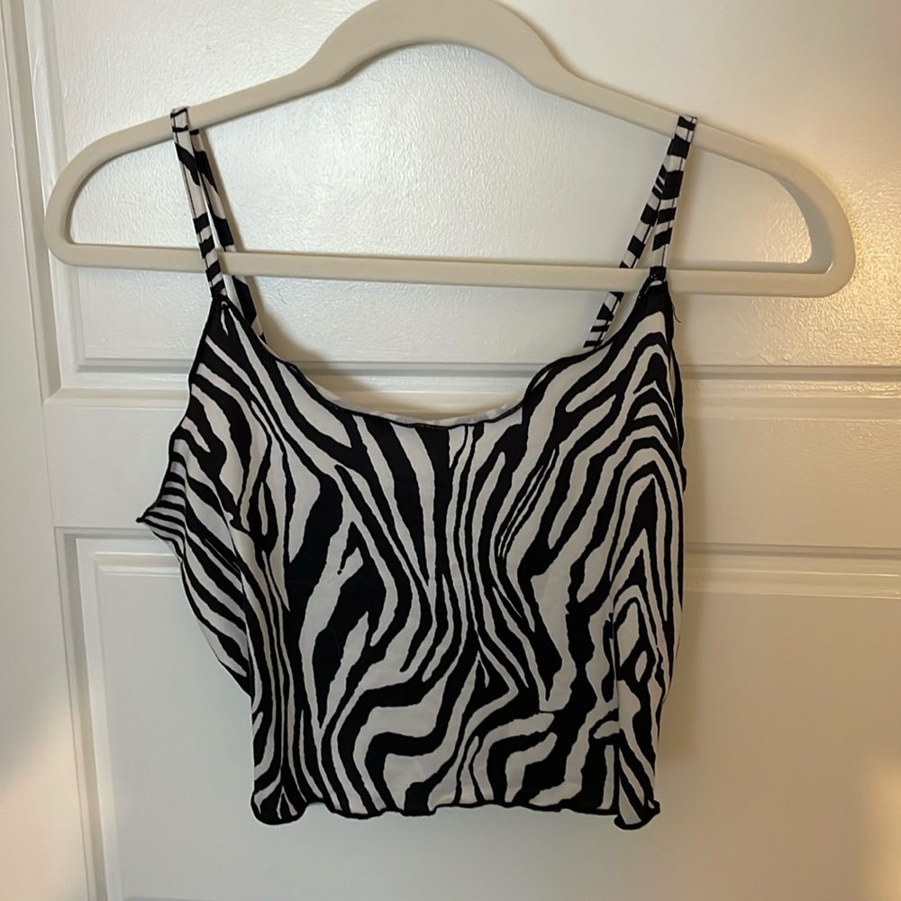 Zebra print tank top